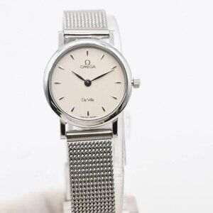 OMEGA De Ville Watch Quartz Ladies 23mm Stainless Steel Silver